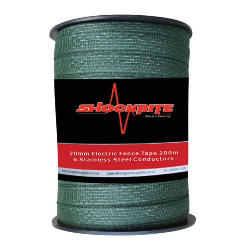 100m Electric Fence Tape 8 Strong Heavy Duty Wires 95mm Width Wide Horse Rail Electric Fence Fence Horses